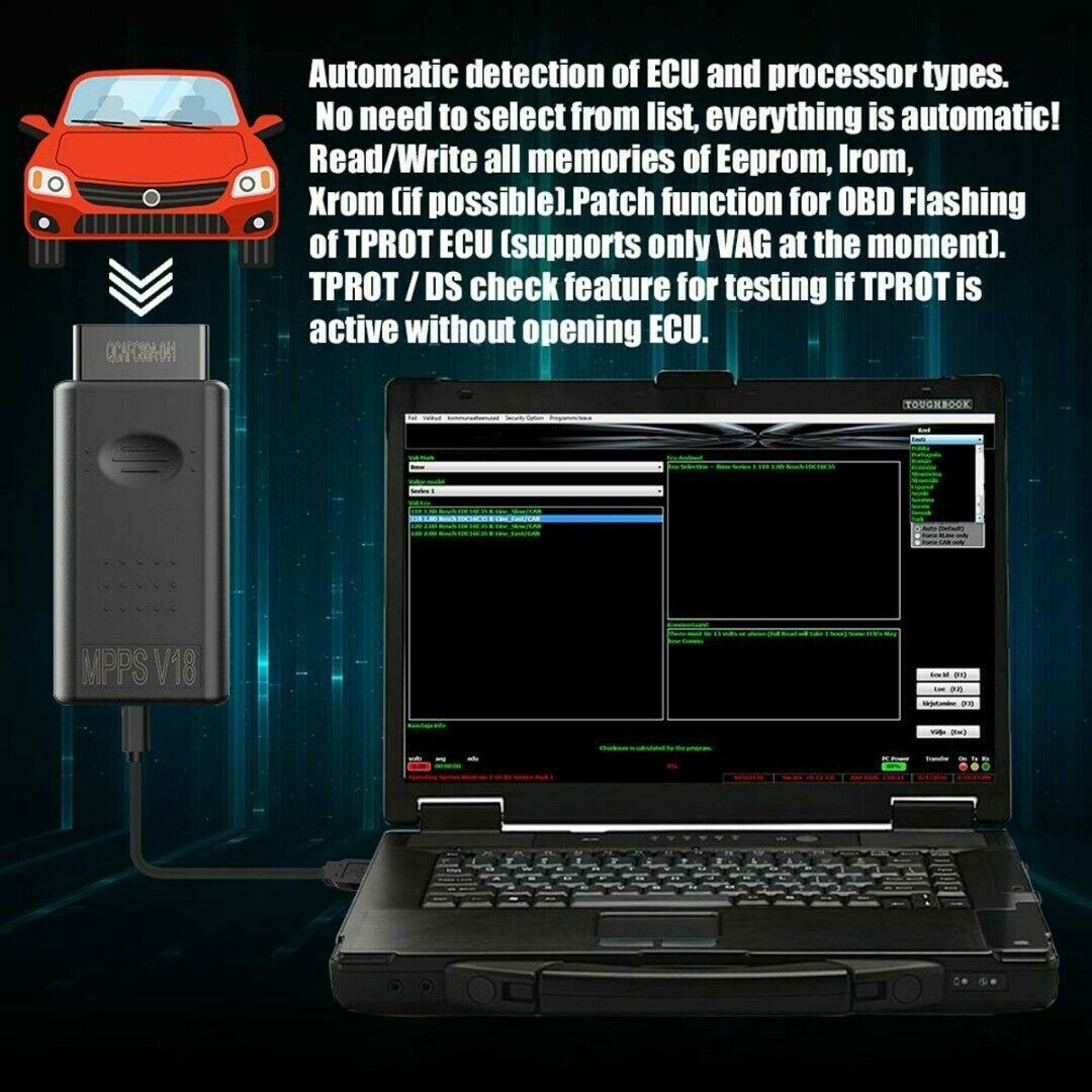 MPPS V18 MAIN + TRICORE + MULTIBOOT with Breakout Tricore Cable Diagnostic