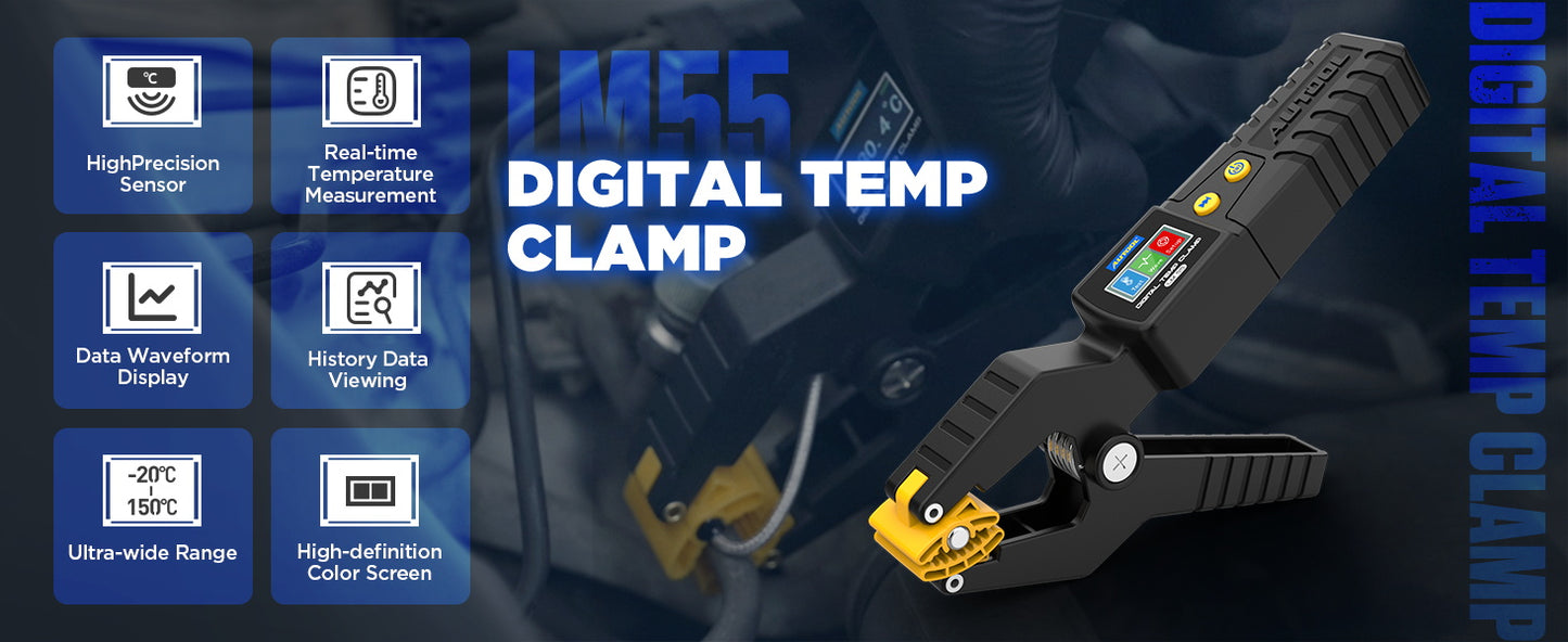 AUTOOL digitalt termometer HVAC, rørklemme termometer til varme- og køle systemer - LifafaDenmark Aps