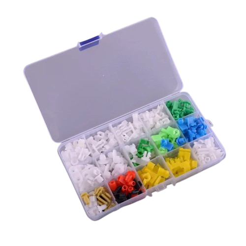 160 stk. blandede bil dørlås estang klemmer, fastgørelses holdere, nitter, sortiments sæt - LifafaDenmark Aps