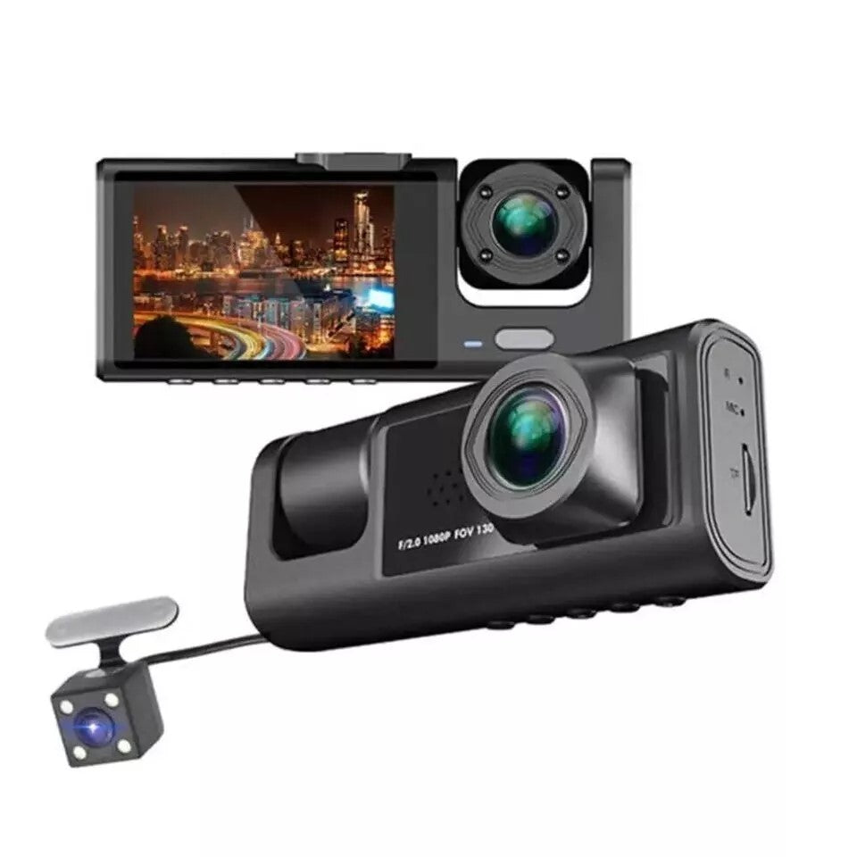 Dash Cam Bil Dual Lens HD 1080P Forre Bag Indvendig Video Recorder Kamera - LifafaDenmark Aps