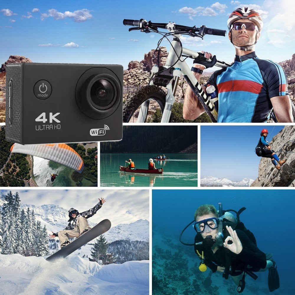 4K WiFi HD Action Kamera Med Fjernbetjening Sport DVR DV go Vandtæt pro 2.0 Skærmhjelm Kamera Videooptagelse