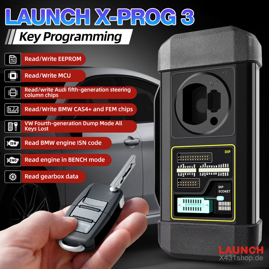 Launch X431 GIII X-PROG 3 Startspærre & nøgle programmerer