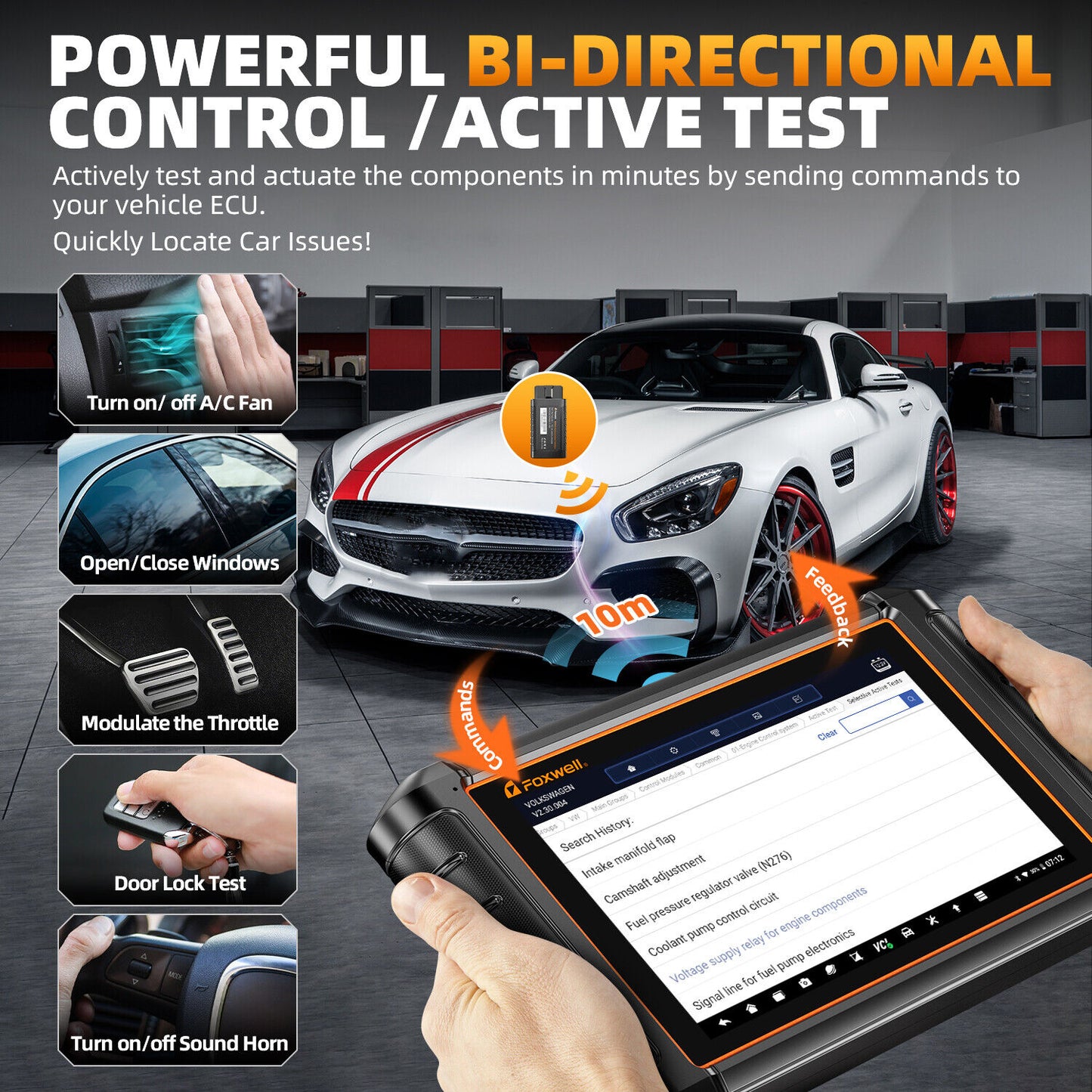 Foxwell NT909 Pro-Garage Business Car Van Diagnostic Tablet Fejlkode Scan Tool