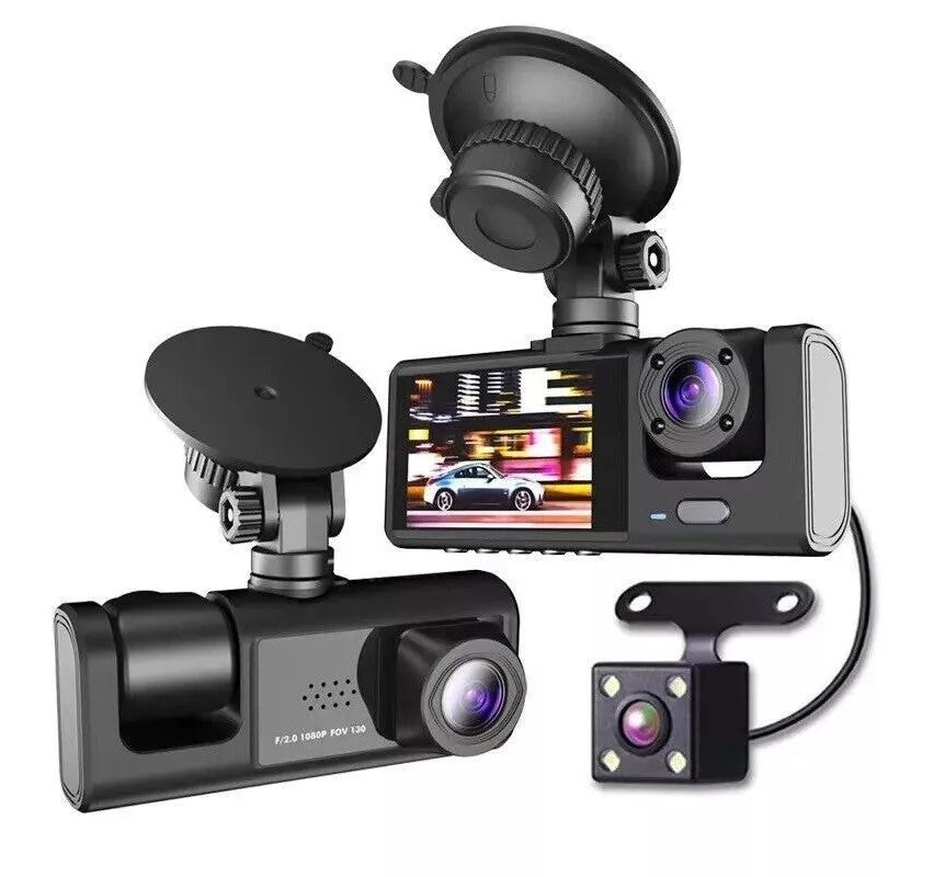 Dash Cam Bil Dual Lens HD 1080P Forre Bag Indvendig Video Recorder Kamera - LifafaDenmark Aps