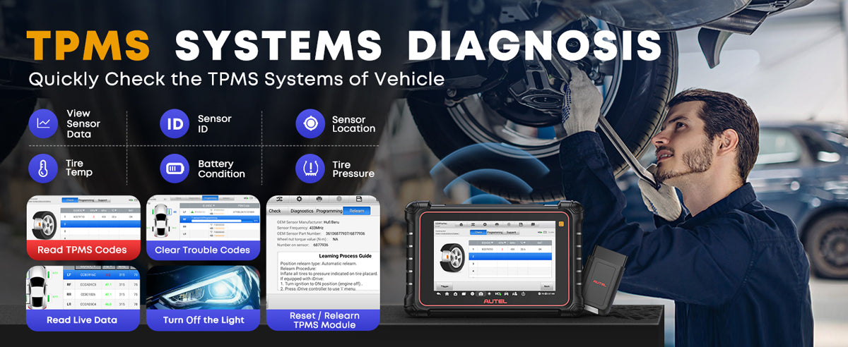 Autel MaxiPro MP900TS Fuld System Diagnose Scanner +  fuld TPMS-funktion