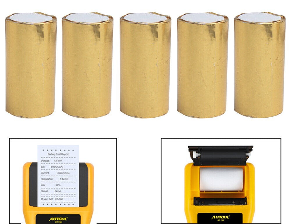Printer Paper for AUTOOL BT660, BT760, BT860 Car Battery Tester Printer - LifafaDenmark Aps