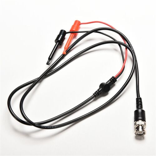 BNC han stik Q9 til dobbeltkrog Alligator Clip Test probe kabel