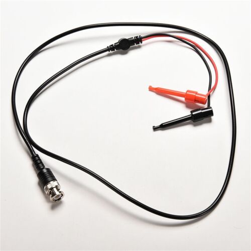 BNC han stik Q9 til dobbeltkrog Alligator Clip Test probe kabel