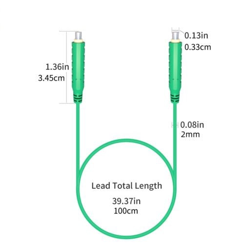 6 STK magnetiske testledninger silikone blød fleksibel jumper testledninger 30VAC 5A 3.3ft