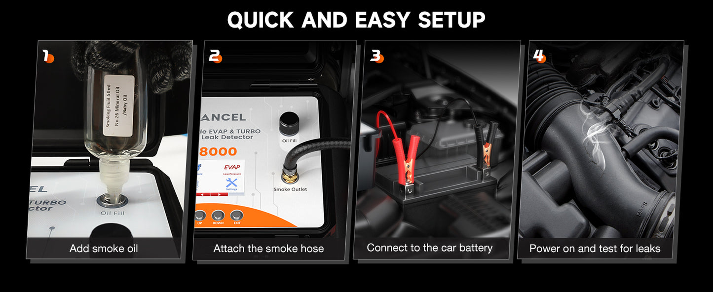 ANCEL L8000 Bilrøg maskine Dual Mode Diagnostisk Lækage tester til Fordampnings- og Turbosystemer