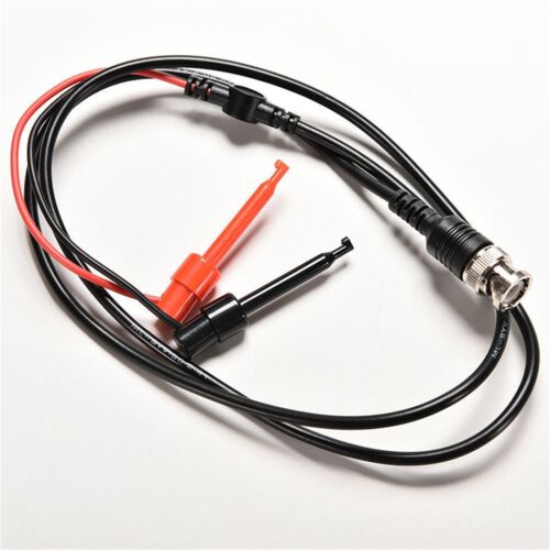 BNC han stik Q9 til dobbeltkrog Alligator Clip Test probe kabel