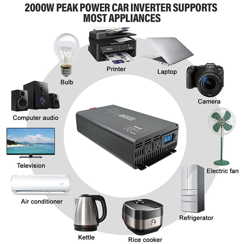 24V til 220V inverter adapter til 1000W~ 2000W