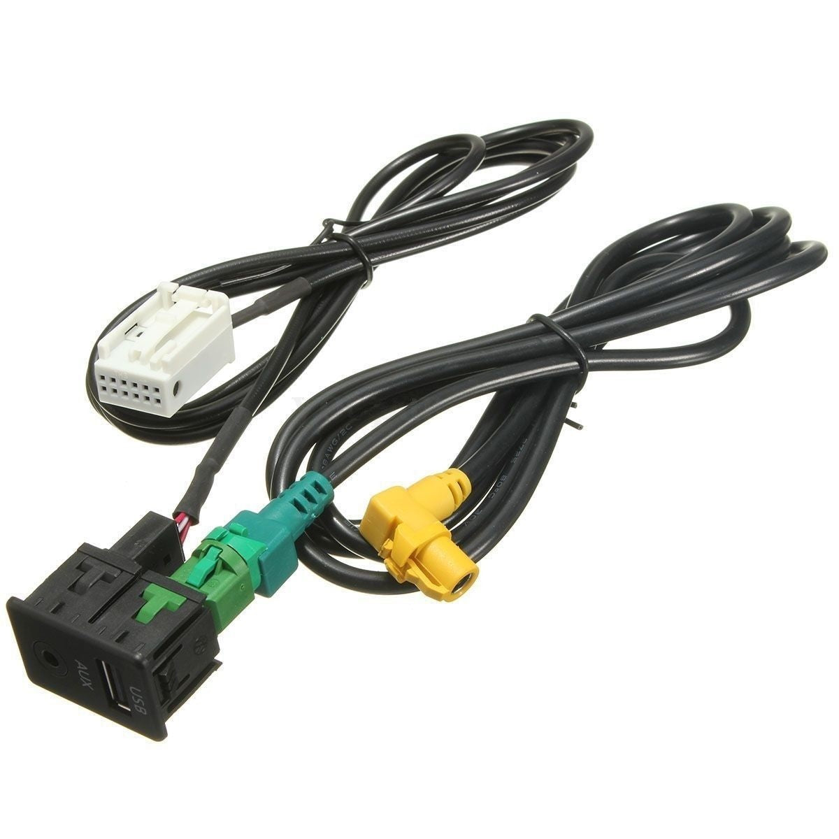 AUX USB til VW Golf Jetta Mk6 Eos Polo Mk5 RNS510 RNS315 Armlæns porte Kontakt - LifafaDenmark Aps