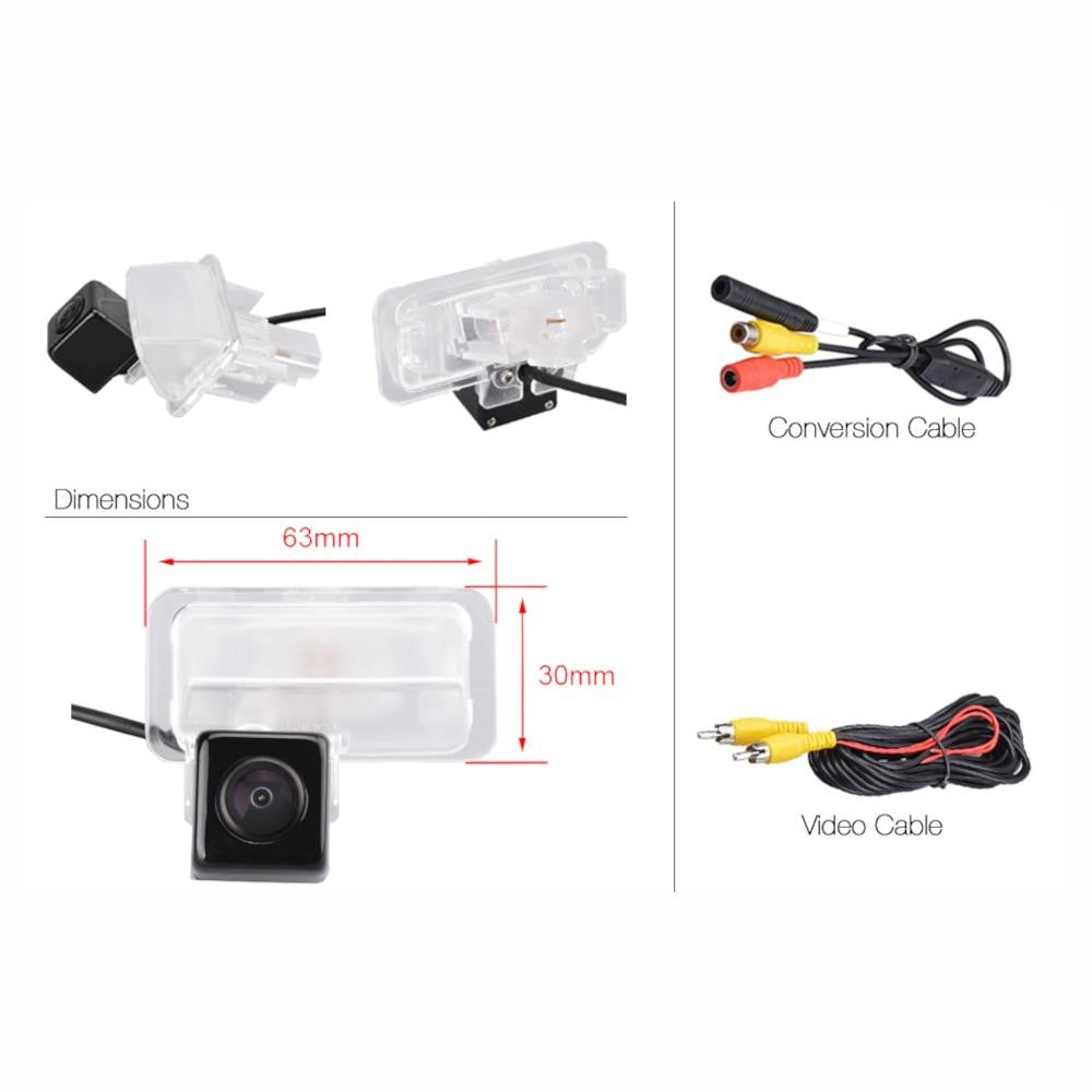 Bakkamera til Toyota Auris Camry Corolla baklys 720p AHD NTSC - LifafaDenmark Aps
