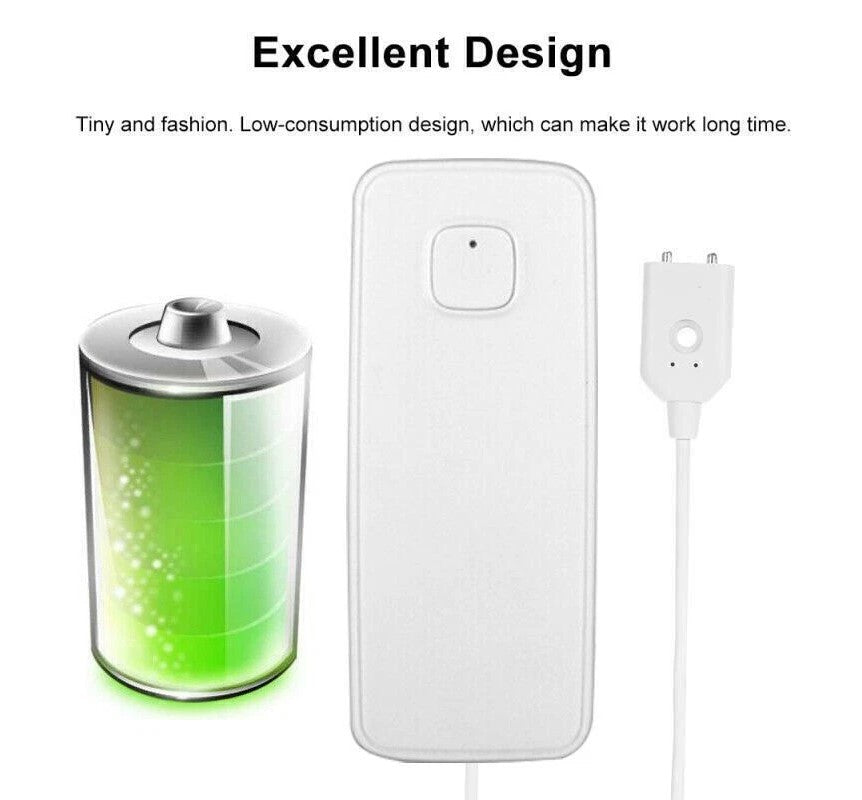 WIFI IP Vand lækage Overløbs advarsels sensor Alarm Oversvømmelses lækage detektor + TUYA APP - LifafaDenmark Aps