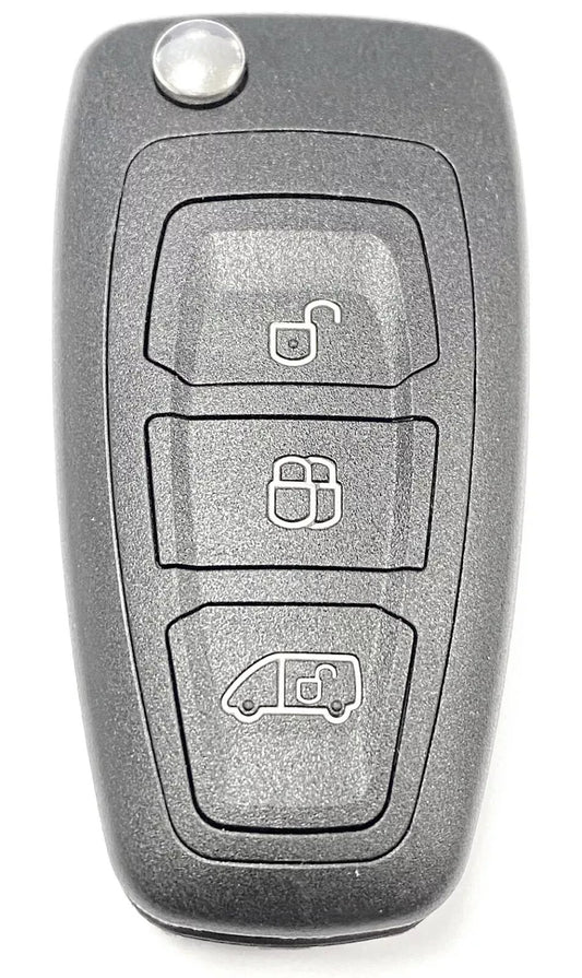 RFC 3-knaps flip nøgle case til Ford Transit Custom MK8 fjernbetjening 2013 - 2020 Reparation