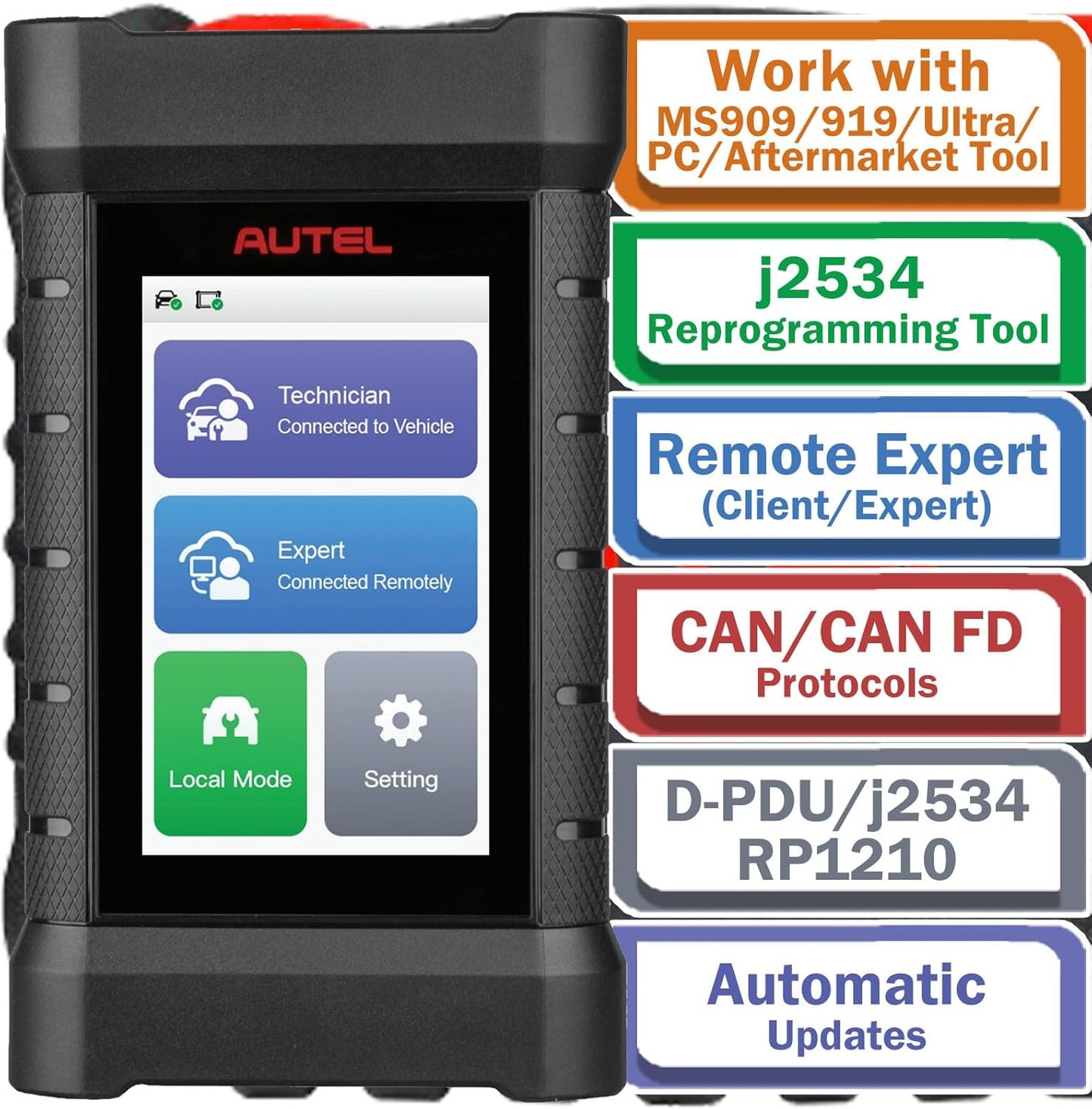 Autel VCI MaxiFlash Xlink J2534 Reprogramming Tool Supports DoIP/CAN/CAN FD/D-PDU/J2534/RP1210