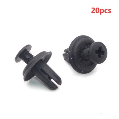 20X 6MM SCRIVET skrue klemmer passer til dør boot trim panels til kofanger - LifafaDenmark Aps