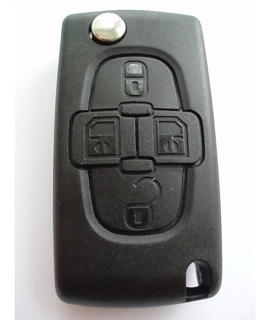 RFC 4-knaps flip nøgle case til Peugeot 1007 807 fjernbetjening
