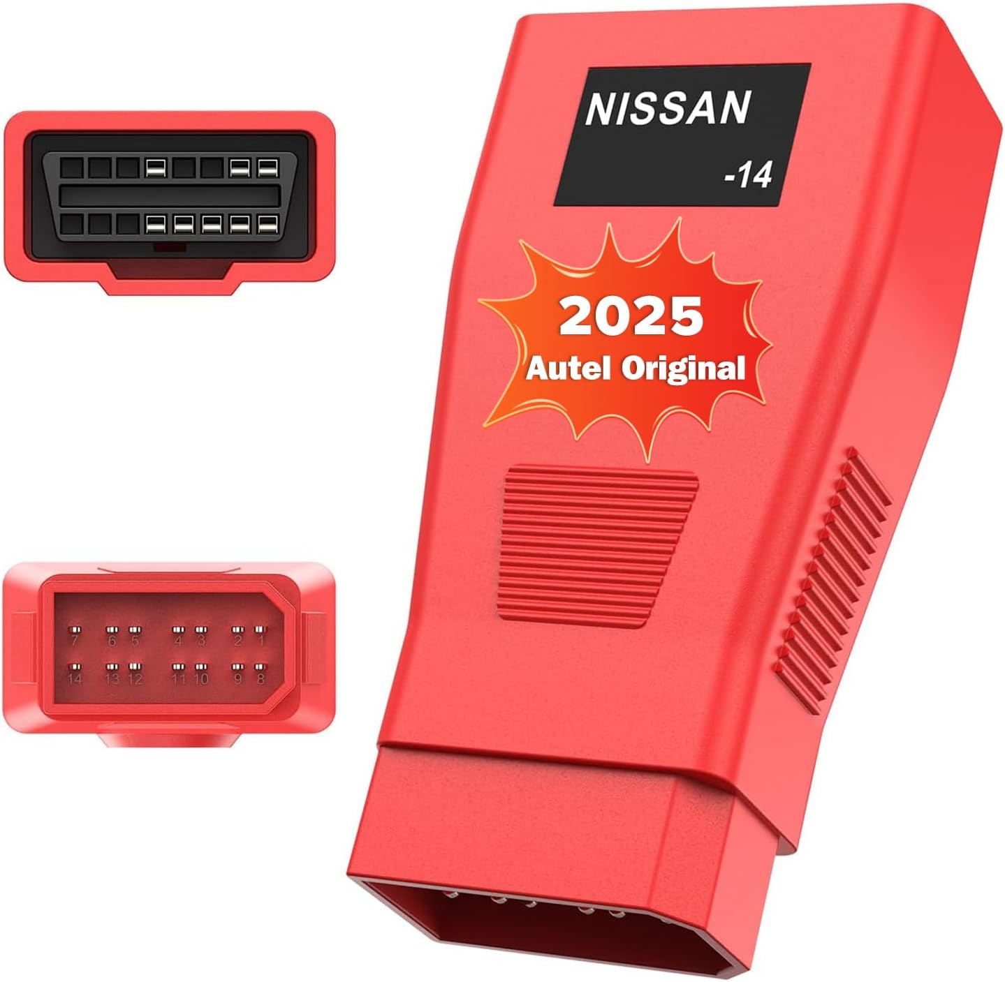 OBDI to OBDII Autel Nissan 14 Pin OBD1 to 16 Pin OBD2 adapter - LifafaDenmark Aps