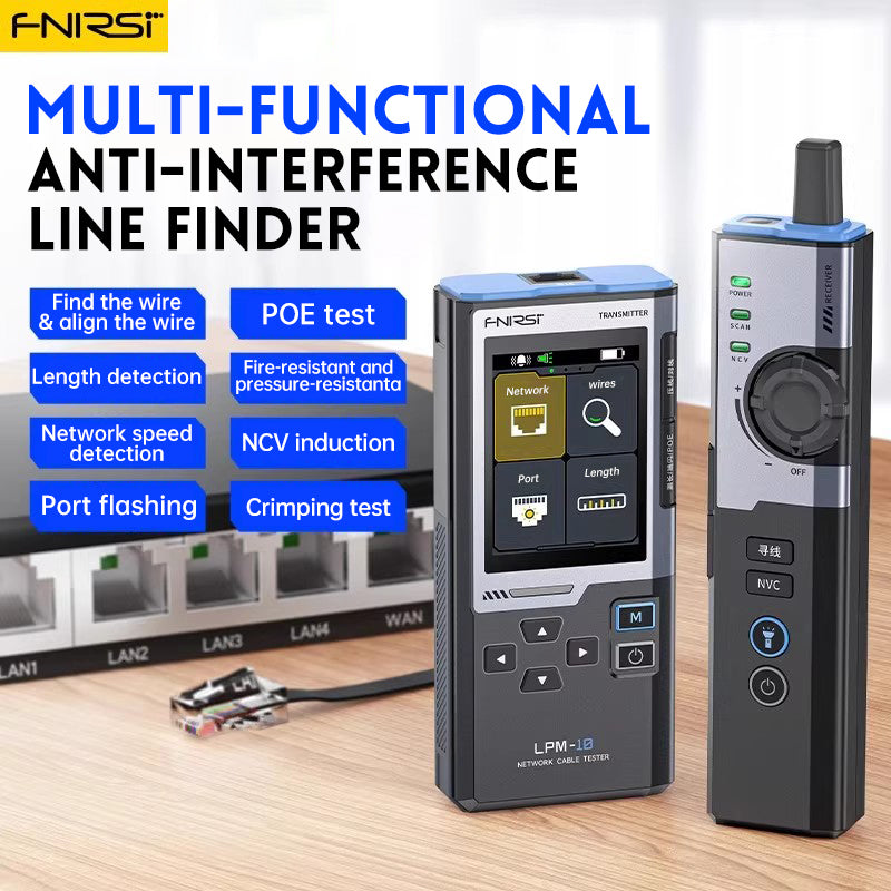FNIRSI LPM-10A Multifunktions Netværks kabel tester Anti-Interferens Linjefinder POE Test - LifafaDenmark Aps