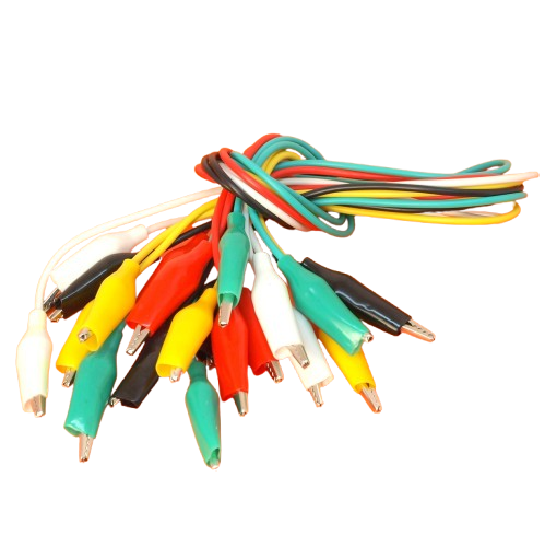 10 stykke krokodille klemmer Test ledninger Elektrisk klemme isoleret - LifafaDenmark Aps