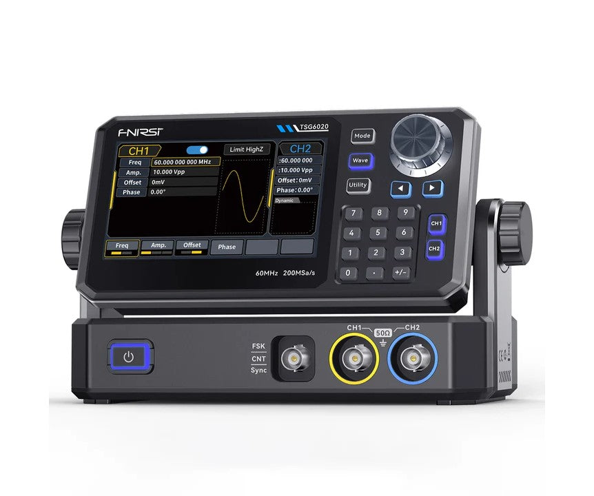 FNIRSI TSG6020 Signalgenerator 60MHz Max Frekvens 14-bit Opløsning 200MSa/s Dual Kanal - LifafaDenmark Aps