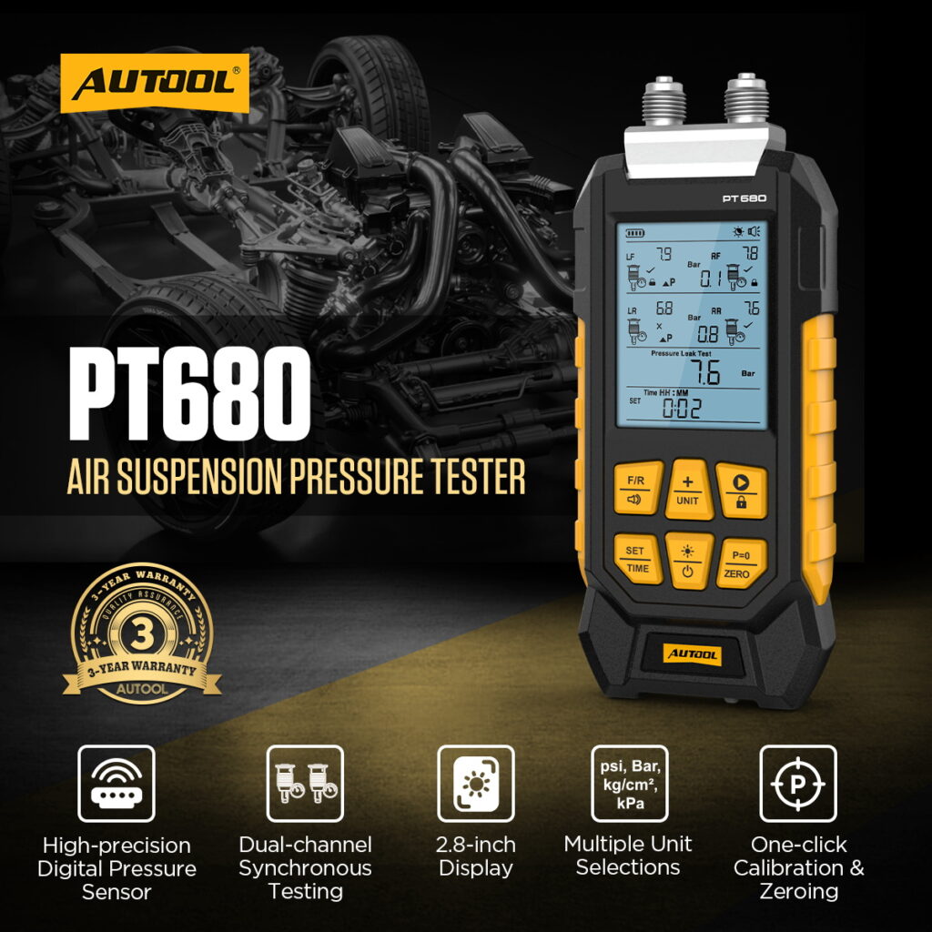 Autool PT680 luft affjedrings tryk måler - LifafaDenmark Aps