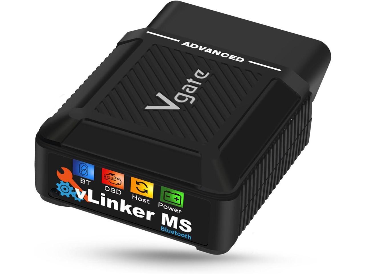 Vgate vLinker MS Bluetooth OBD2 til iPhoneiOS, Android og Windows, understøtter flere CAN-protokoller (GMLAN, MS CAN, CH CAN, LS CAN)