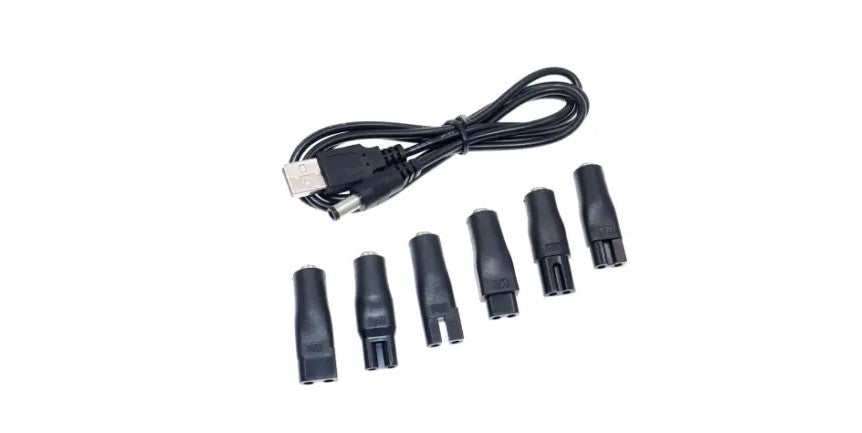 Universal USB-opladnings kabel til barbermaskiner, trimmere, groomers, 8 stk sæt