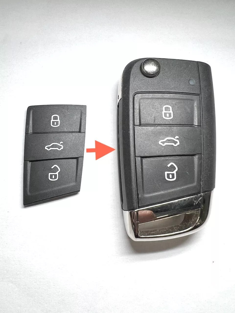 RFC 3 knaps tastatur til VW Golf MK7 7.5 fjernbetjent klapnøgle 2014 - 2021 - LifafaDenmark Aps