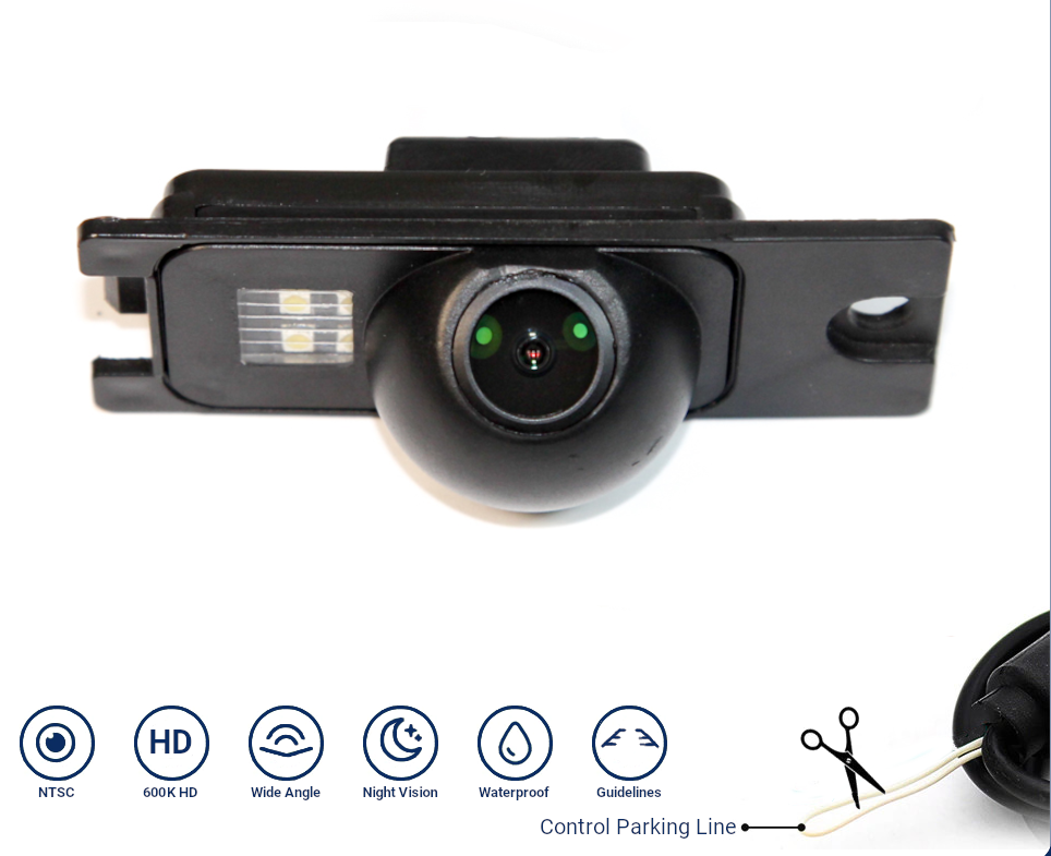 Bakkamera til Volvo XC90 S80 C70 S40 V50 Bagklap Bagkamera 720p AHD NTSC - LifafaDenmark Aps