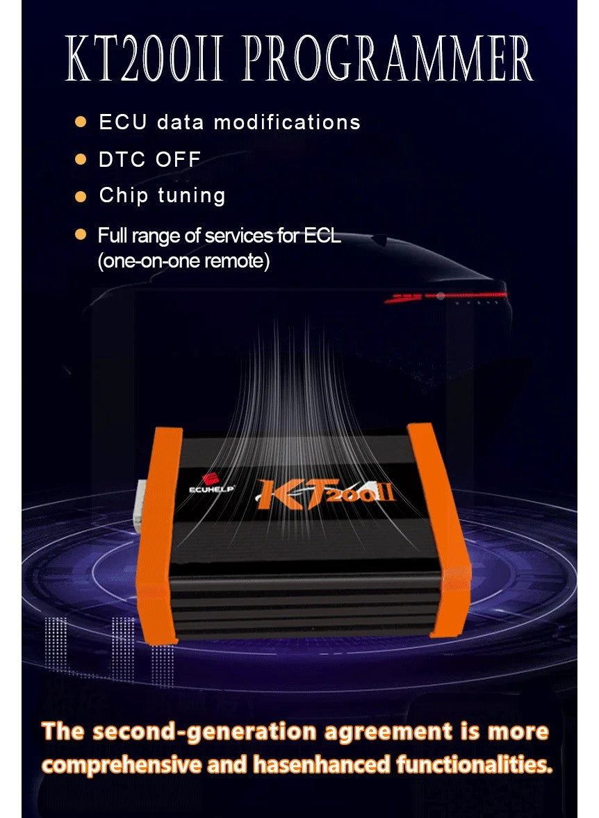 Newest KT200 II ECU PROGRAMMER (Software kun til biler) - LifafaDenmark Aps