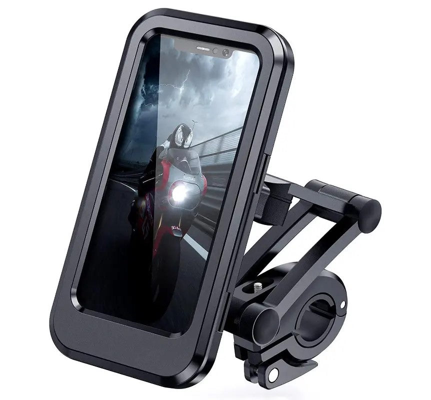 Vandtæt Motorcykel Cykel Mobiltelefon Holder Support Universal Cykel GPS 360° Drejelig Justerbar - LifafaDenmark Aps