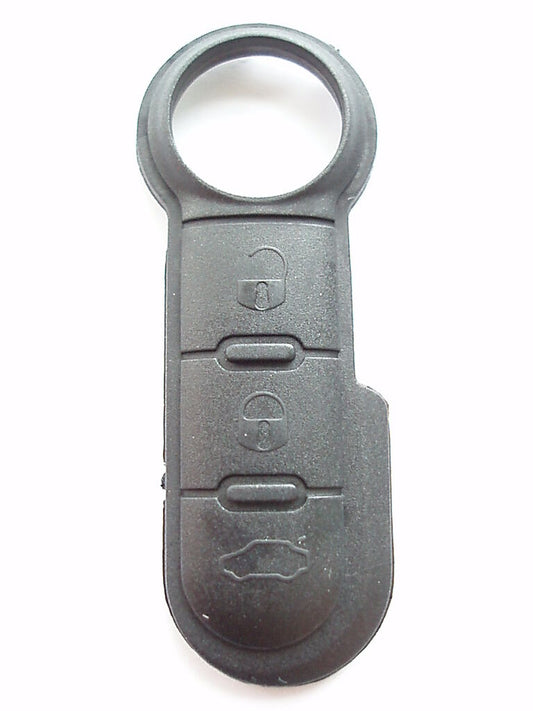 RFC 3-knaps gummipude til Fiat 500 Ducato Panda Punto fjernbetjenings flip nøgle - LifafaDenmark Aps