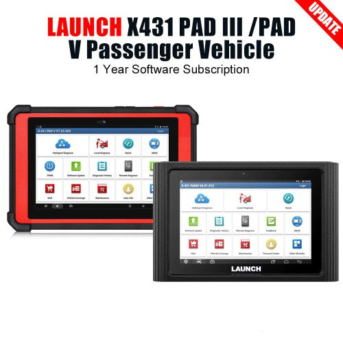 1 år launch X431 PAD III/PAD V/ PAD V Elite-software fornyelseskort til benzin køretøjer