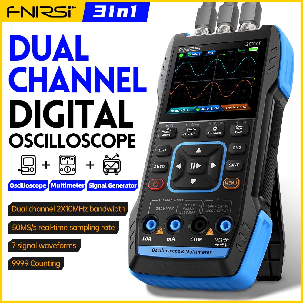 Tvåkanals 3-i-1 digital oscilloskopmultimeter Dual CH-funktionssignalgenerator