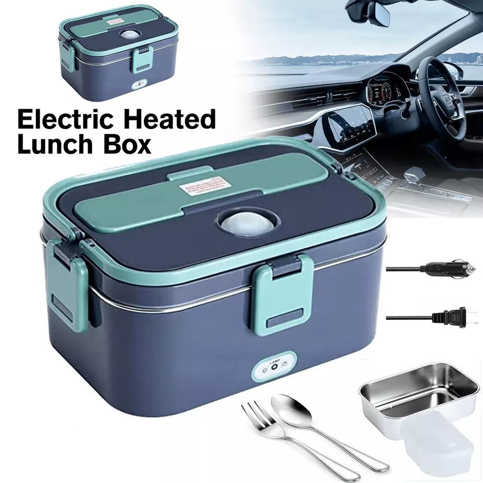 Elvarme Madkasse Bærbar til Bil Kontor Madvarmer Beholder 1,5L - LifafaDenmark Aps