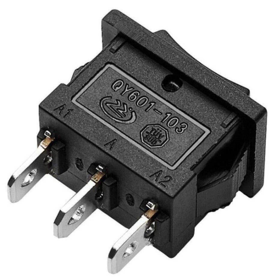 Momentan ON OFF ON Vippe kontakt 3 positioner 3 ben 240vAC 6A Net 12v bil båd - LifafaDenmark Aps