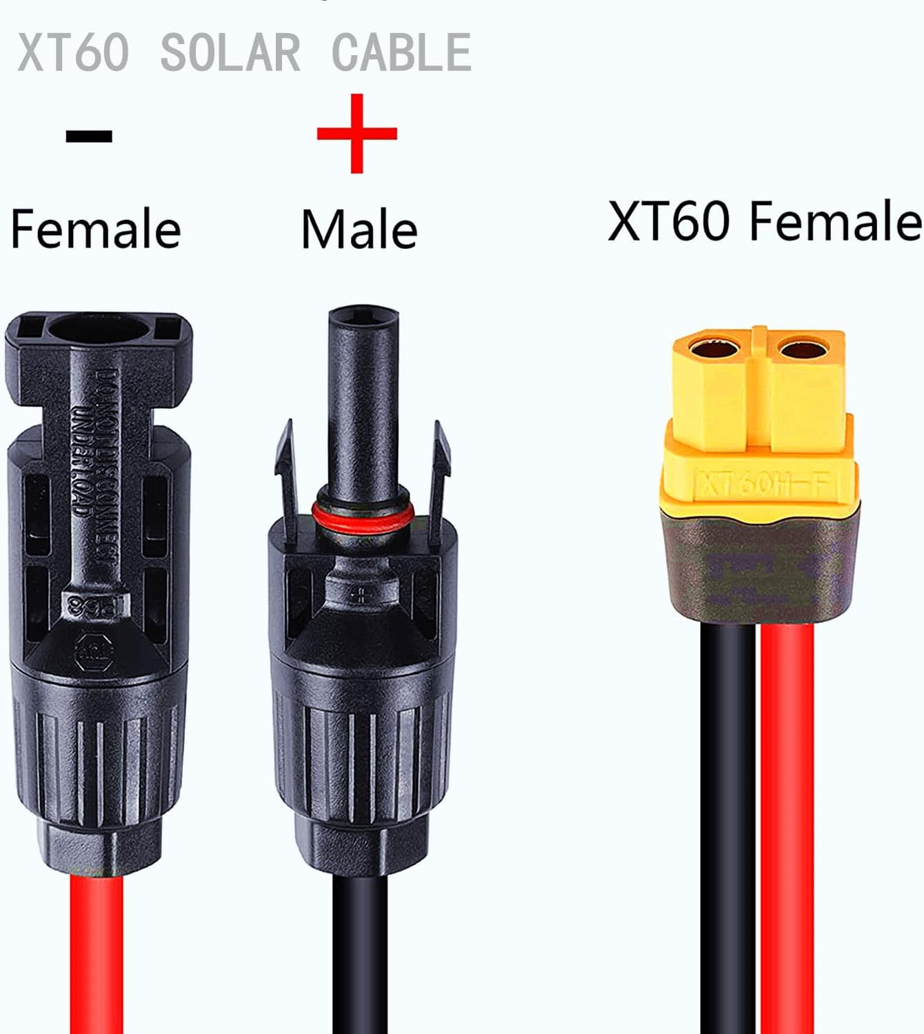 Heavy-Duty 12Awg solpanel forlænger kabel - Mc-4 til Xt60 adapter til bærbar