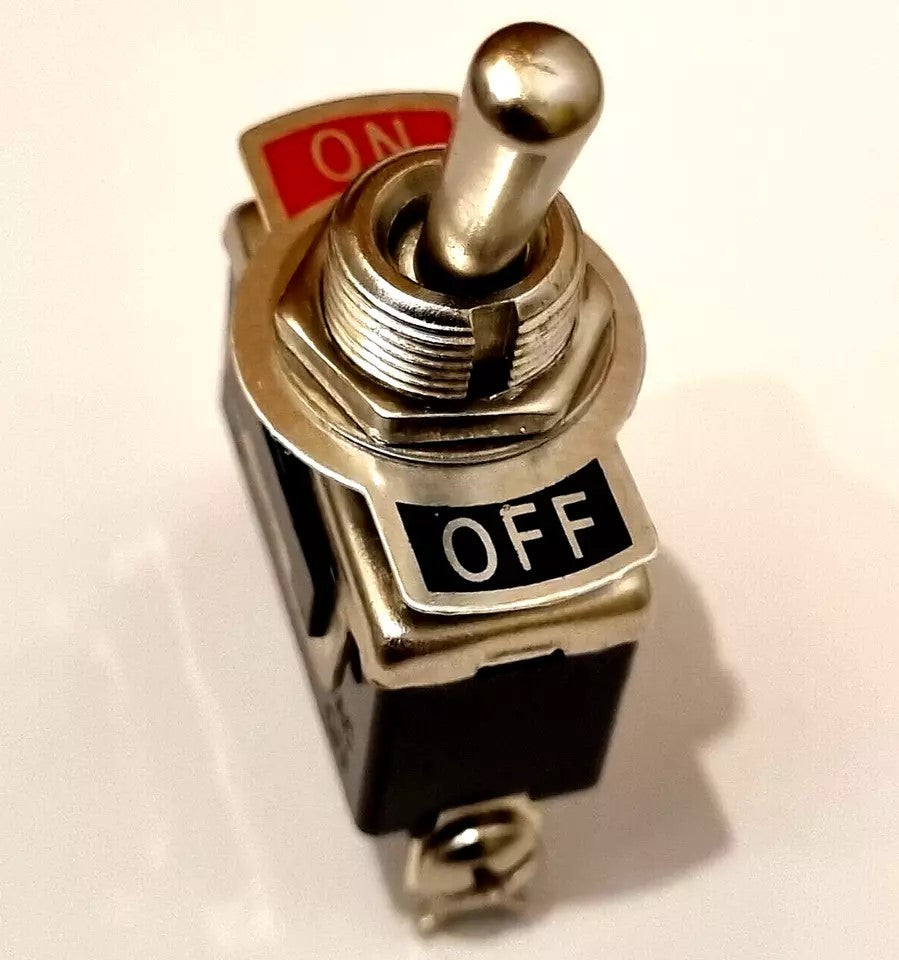 Kraftig tænd - sluk vippekontakt 2 positioner SPST 15A 250Vac til bil, instrumentbræt, båd 12V - LifafaDenmark Aps