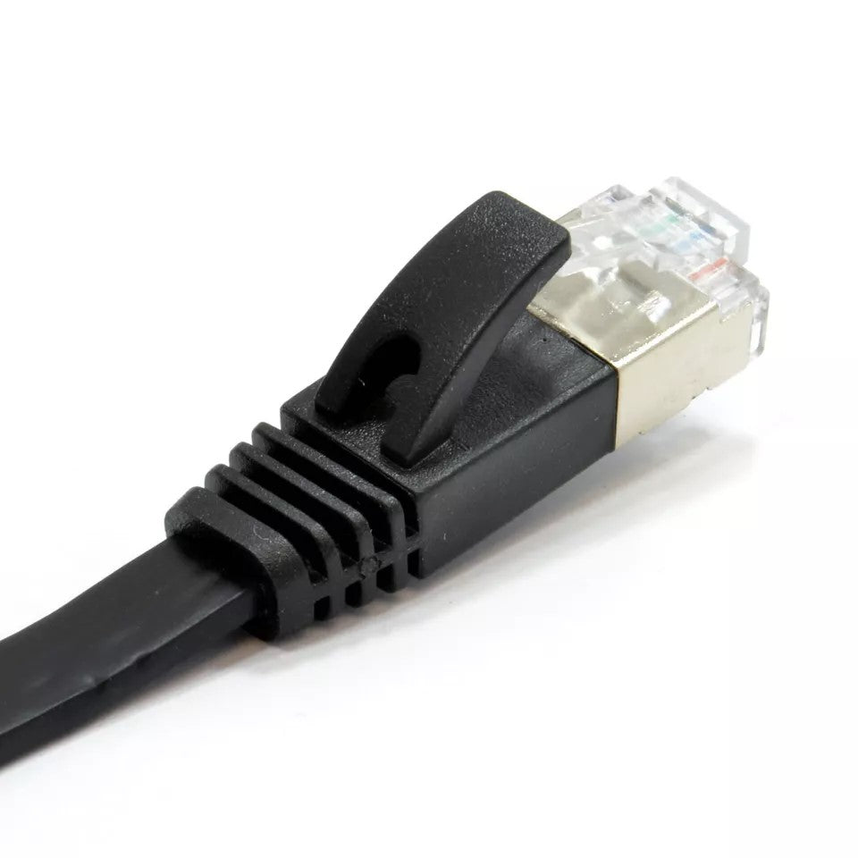 FLAT CAT6A skærmet Ethernet pc-router kabel RJ45 3m/5m/10m