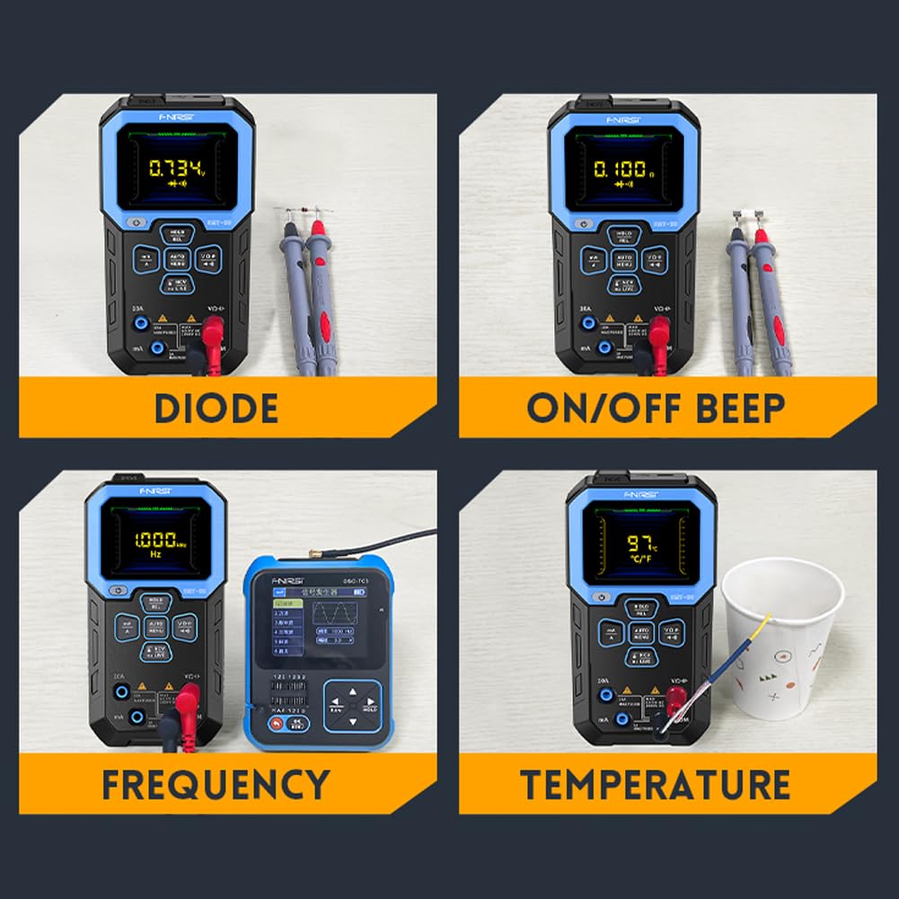 Digitalt multimeter 10000 tæller intelligent spændings måler detektor med 2,4 tommer TFT til AC-DC spændings strøm NCV