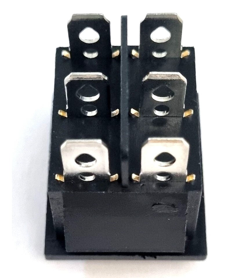 On Off vippekontakt 2 positioner 6 ben DPDT 16A 250Vac instrumentbræt til bil 12V - LifafaDenmark Aps