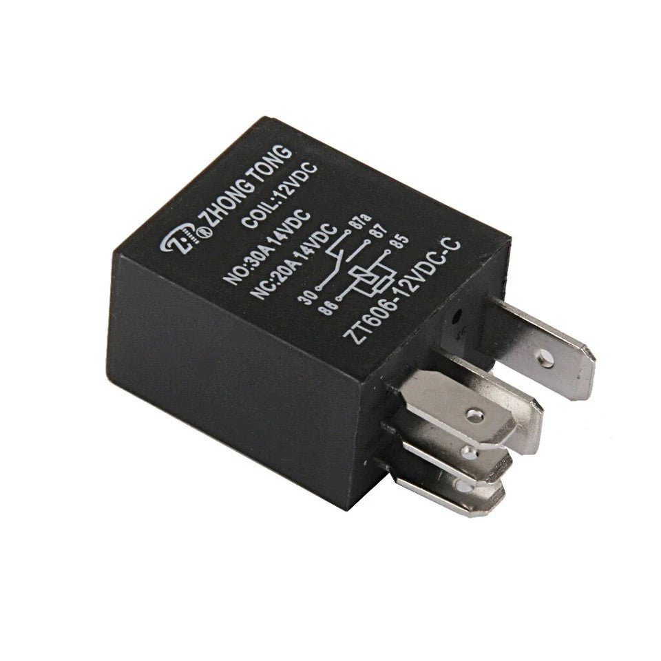 12V relæ 5 benet 30A forseglet omskifter med NO og NC kontakter til bi
