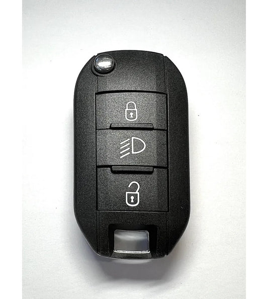 RFC 3-knaps flip nøgle case til Peugeot 308 fjernbetjening 2014 - 2016