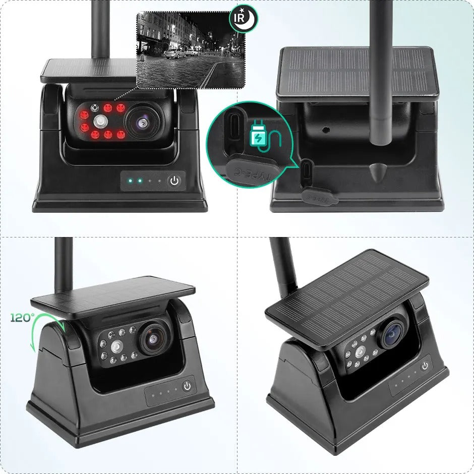 Magnetisk solcelledrevet trådløst WiFi bak kamera med app - LifafaDenmark Aps