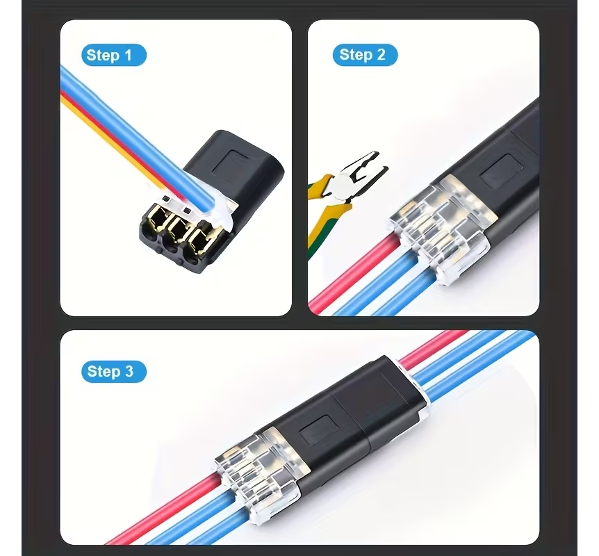 Vandtæt 3-polet stik til bil elektrisk stik lednings kabel Automotive