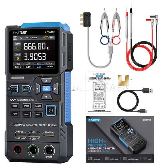 FNIRSI LC1020E Digital Bridge LCR Tester ESR Modstand Kapacitans Induktans - LifafaDenmark Aps