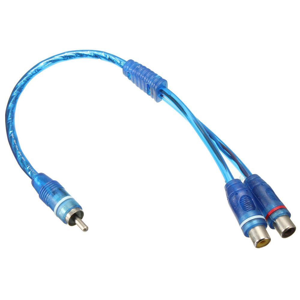 30 cm RCA Phono Y-splitter 1 han til 2 hun stik iltfri adapter kabel